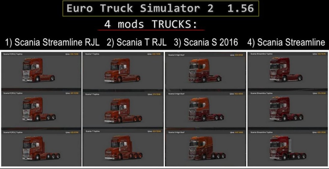 ETS2 - Scania Trucks Pack v1.56