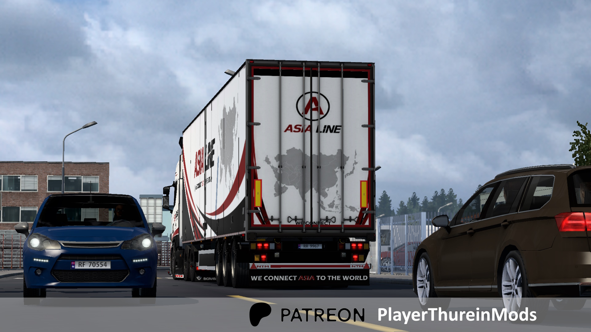 ETS2 Free Download, ASIA LINE Combo Skin for Scania S by Player Thurein